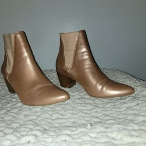 Amuse Society X Matissse Rose Gold Leather Ankle Booties